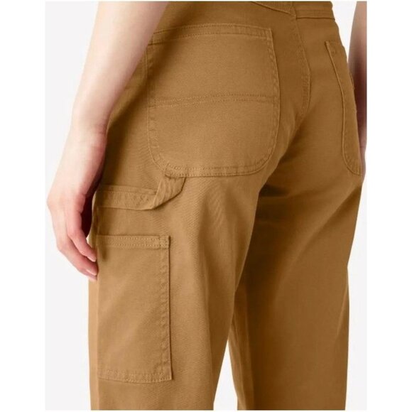 Dickies Brand Women's Relaxed Fit Carpenter Pants Brown Duck 27R - Picture 6 of 6